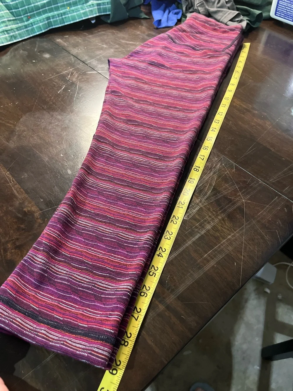 Lululemon Wunder Under Space Dye Twist Regal Plum Alarming Crop Leggings